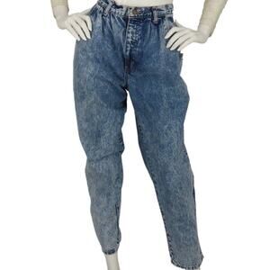 80s Vintage Acid Wash Rock Grunge New Wave High Waisted Disco Mom Denim Jeans 26